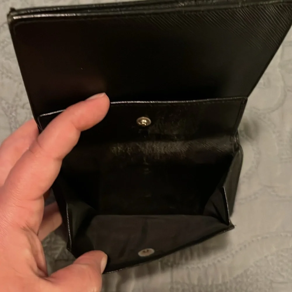 Prada Black Bifold Nylon, Leather Snap Wallet
